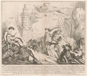 Seconda Macchina for Chinea av 1741: Neptun og amfitritt av François Hutin