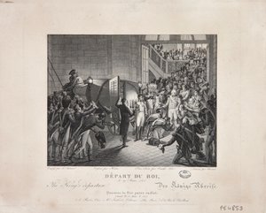 Kongens avgang, 19. mars 1815, ca. 1820 av François Joseph Heim