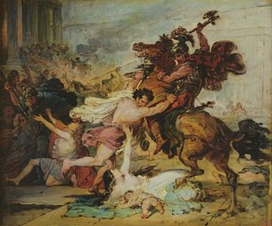 Skisse av The Ransack of Jerusalem av romerne, 1824