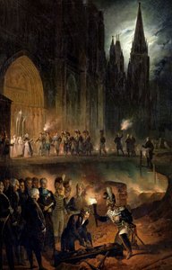 Overføring av kongefamiliens bein til St. Denis-kirken, 18. januar 1817 av François Joseph Heim