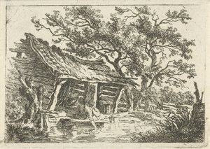 Landskap med låve