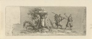 Landskap med to greske fiskere av François Joseph Pfeiffer (II)