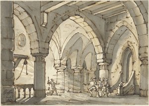 Scene fra stykket Don Luis de Vargas av François Joseph Pfeiffer (II)