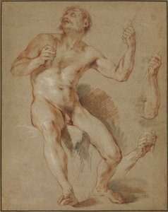 Hercules Sittende, studie for Hercules og Omphale