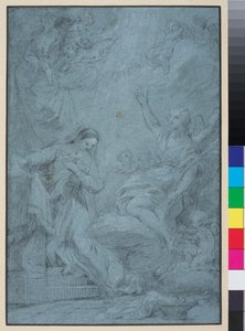 Bebudelsen, ca. 1727 (kritt på papir) av François Lemoyne