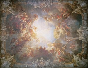 The Apotheosis of Hercules, fra taket til The Salon of Hercules, 1733-6