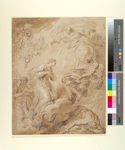 The Immaculate Conception, ca. 1700-37 (blekk, vask og gouache på papir) av François Lemoyne