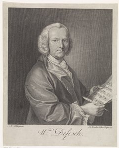 Portrett av komponisten Willem de Fesch 1687-1761, 1751 av François Morellon de La Cave