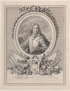 Portrett av René Duguay-Trouin, generalløytnant for Kongens sjøhærer, 1..., 1765-1807. av François Nicolas Barthélemy Dequevauviller