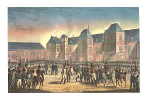 Napoleons avgang fra Fontainebleau, 20. april 1814, c1850