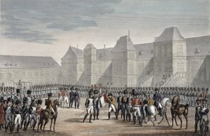 Abdikasjonen av Napoleon og hans avgang fra Fontainebleau til Elba, 20. april 1814