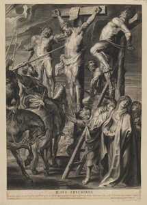 Kristus på korset mellom de to tyvene av François Ragot