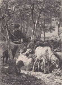 Shepherd, fra Le Magasin Pittoresque, ca. 1852. av François Rouget
