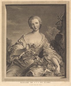 Fru XXX i Flora av François Voyez after Jean Marc Nattier