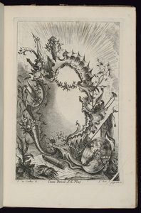 Patron med våpentrofé, bok med kassetter for forskjellig bruk av François de Cuvilliés the Elder