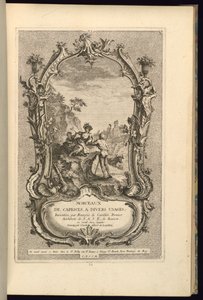 Design for Cartouche med store og små rom av François de Cuvilliés the Elder