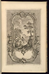 Design for Cartouche med store og små rom av François de Cuvilliés the Elder