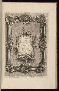Design for en ramme og en kartusj av François de Cuvilliés the Elder