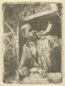 Baker blåser i horn av François de Maleck