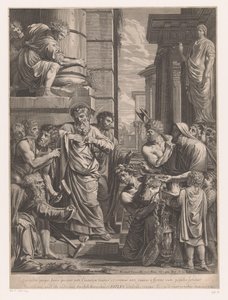 Paulus og Barnabas i Lystra av François de Poilly (I)