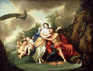 Jupiter og Juno (olje på kobberplate)