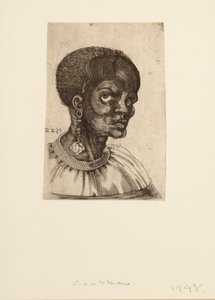 En svart mann i trekvart profil, 1522.