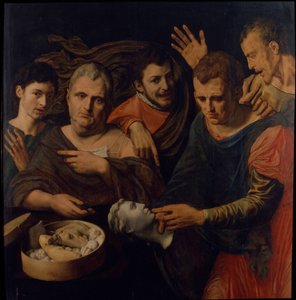 Portrett av Frans Floris og Willem Key med Titus, Caligula og Vitellius, 1537. av Frans Floris the Elder