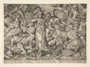 Victoria omgitt av fanger og trofeer av Frans Floris the Elder