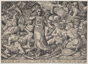 Seier omgitt av fanger og trofeer av Frans Floris the Elder