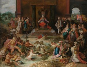 Allegori om abdikasjonen av keiser Charles v i Brussel Allegori om abdikasjonen til keiser Charles V av Frans Francken (II)