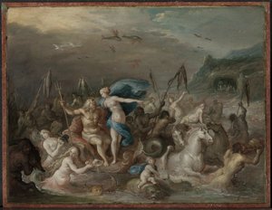 The Triumph of Neptun and Amphitrite, 1630-tallet. av Frans Francken