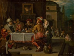 Lignelsen om den rike mannen og tiggeren Lasarus, 1615.