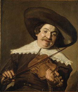 Daniel van Aken Playing the Fiolin, ca. 1640 (olje på lerret) av Frans Hals