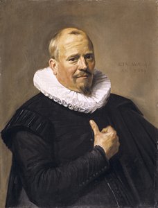 Portrait of a Man, 1634 (olje på eikepanel) av Frans Hals