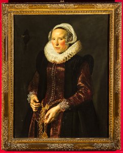 Portrett av en kvinne, ca. 1611 (olje på trepanel) av Frans Hals