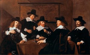 The Regents of the Hospice Saint Elizabeth of Haarlem Maleri av Frans Hals (ca. 1580-1666) 1641 Søn. 252x153 cm Haarlem, Frans Hals Museum Holland av Frans Hals