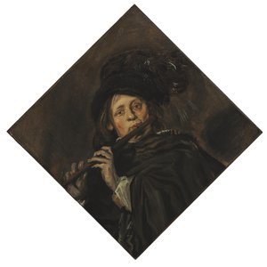 Ung mann som spiller fløyte av Frans Hals