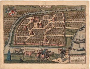 Kart over Moskva på 1500-tallet Fra: Civitates orbis terrarium, 1575