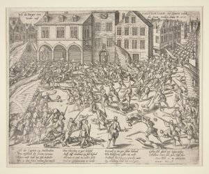 Som burgere i Amstelredam Staten volck Wider au? Hvordan innbyggerne i Amsterdam drev troppene ut av byen av Frans Hogenberg