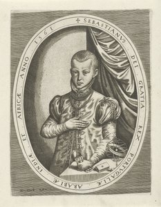 Portrett av Sebastian I av Portugal Portretter av konger, dronninger, prinser og prinsesser (serietittel) av Frans Huys