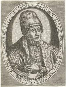Portrett av Sigismund II august Portretter av konger, dronninger, prinser og prinsesser (serietittel) av Frans Huys