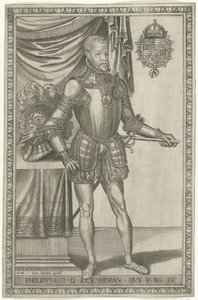 Portrett av kong Filip II av Spania Full lengde portretter av konger og dronninger (serietittel) av Frans Huys