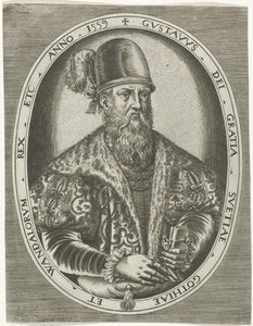 Portrett av kong Gustav I av Sverige Portretter av konger, dronninger, prinser og prinsesser (serietittel) av Frans Huys