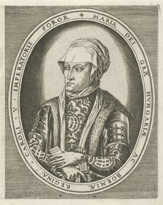 Portrett av guvernør Maria av Ungarn Portretter av konger, dronninger, prinser og prinsesser (serietittel) av Frans Huys