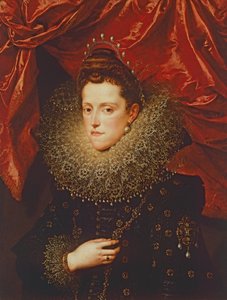 Portrett av Eleonora de Medici, hertuginne av Mantua (olje på lerret) av Frans II Pourbus