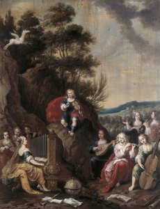Musekonsert med Apollo av Frans II the Younger Francken
