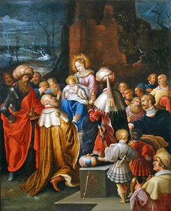 The Adoration of the Three Kings (olje på kobber)
