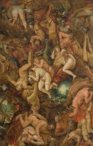 The Fall of the Damned (olje på panel)