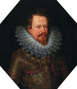 Portrett av Vincenzo Gonzaga 1562-1612, hertugen av Mantua, tidlig på 1600-tallet. av Frans Pourbus the Younger
