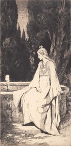 Prinsessen ved fontenen av Frans Schwartz